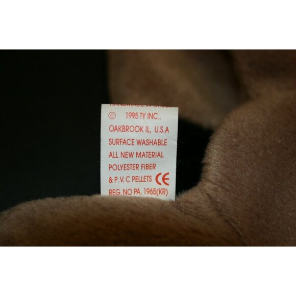 Ty Beanie Baby Ringo Raccoon 1995 no stamp PVC Pellets errors retired 4014 NEW - Picture 8 of 9